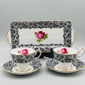 Royal Albert Senorita Tea Set: Bone China Cup, Saucer, Plate